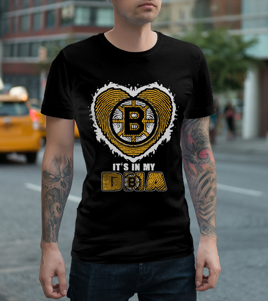 It's In My Dna Boston Bruins Heart T-Shirt