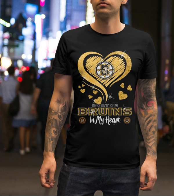 Boston Bruins Heart Logo In My Heart T-Shirt