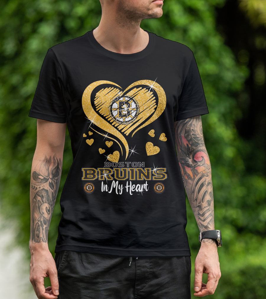Boston Bruins Heart Logo In My Heart T-Shirt