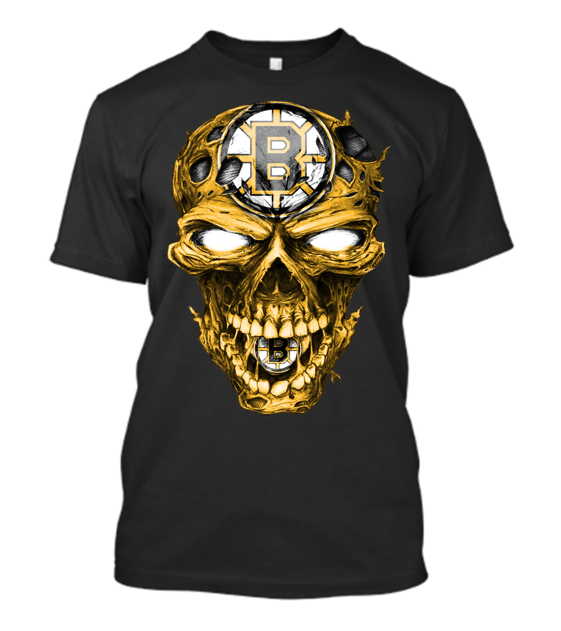 Boston Bruins Skull B Logo Fusion T-Shirt