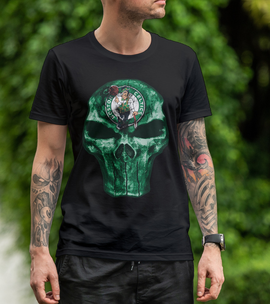 Boston Celtics Green Skull T-Shirt