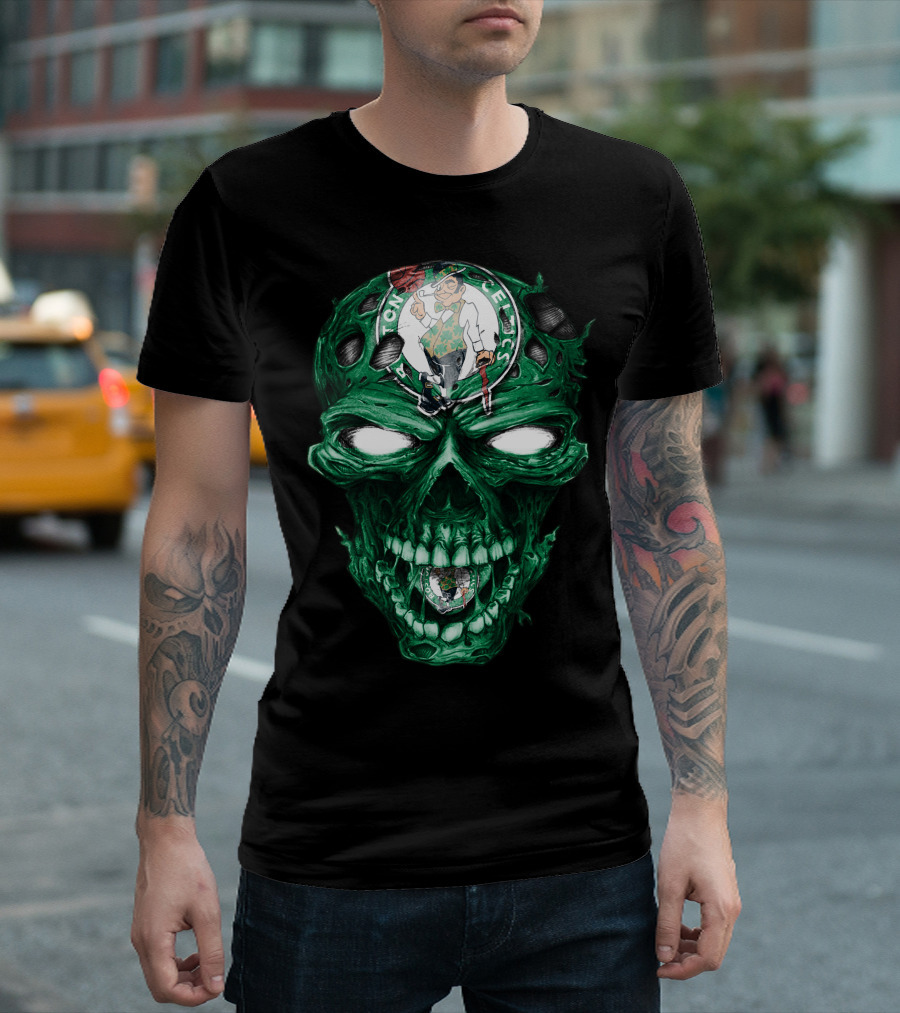 Boston Celtics Skull Green Monster T-Shirt