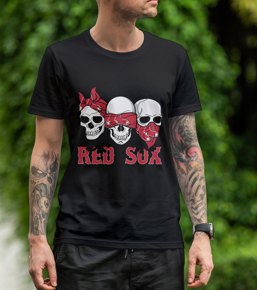 Red Sox Three Skull T-Shirt