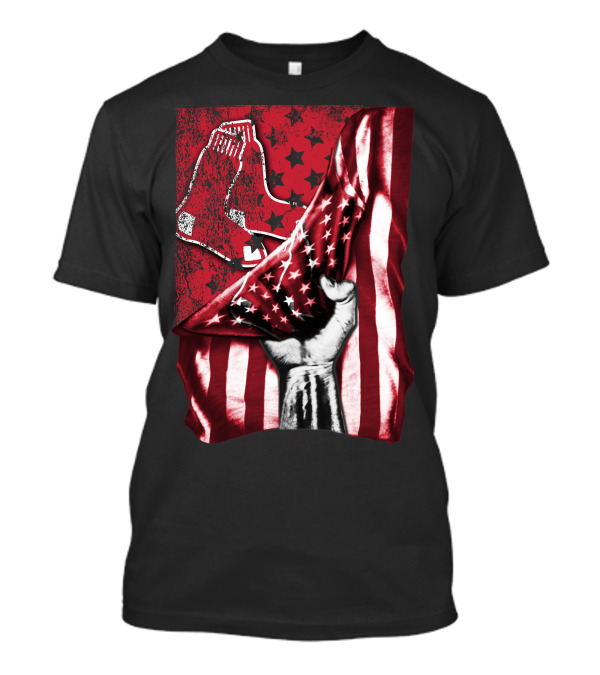 Boston Red Sox Stars And Stripes Flag T-Shirt