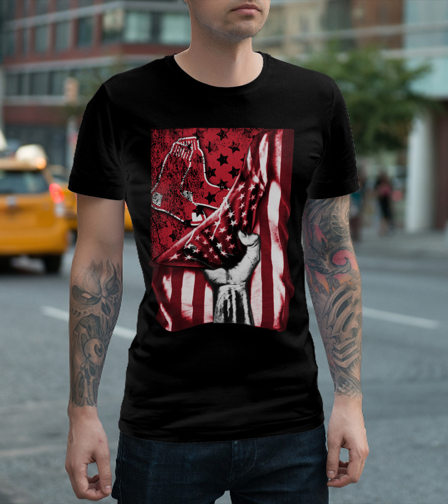Boston Red Sox Stars and Stripes Flag T-Shirt