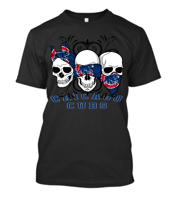 Chicago Cubs Bandana Skull Trio T-Shirt