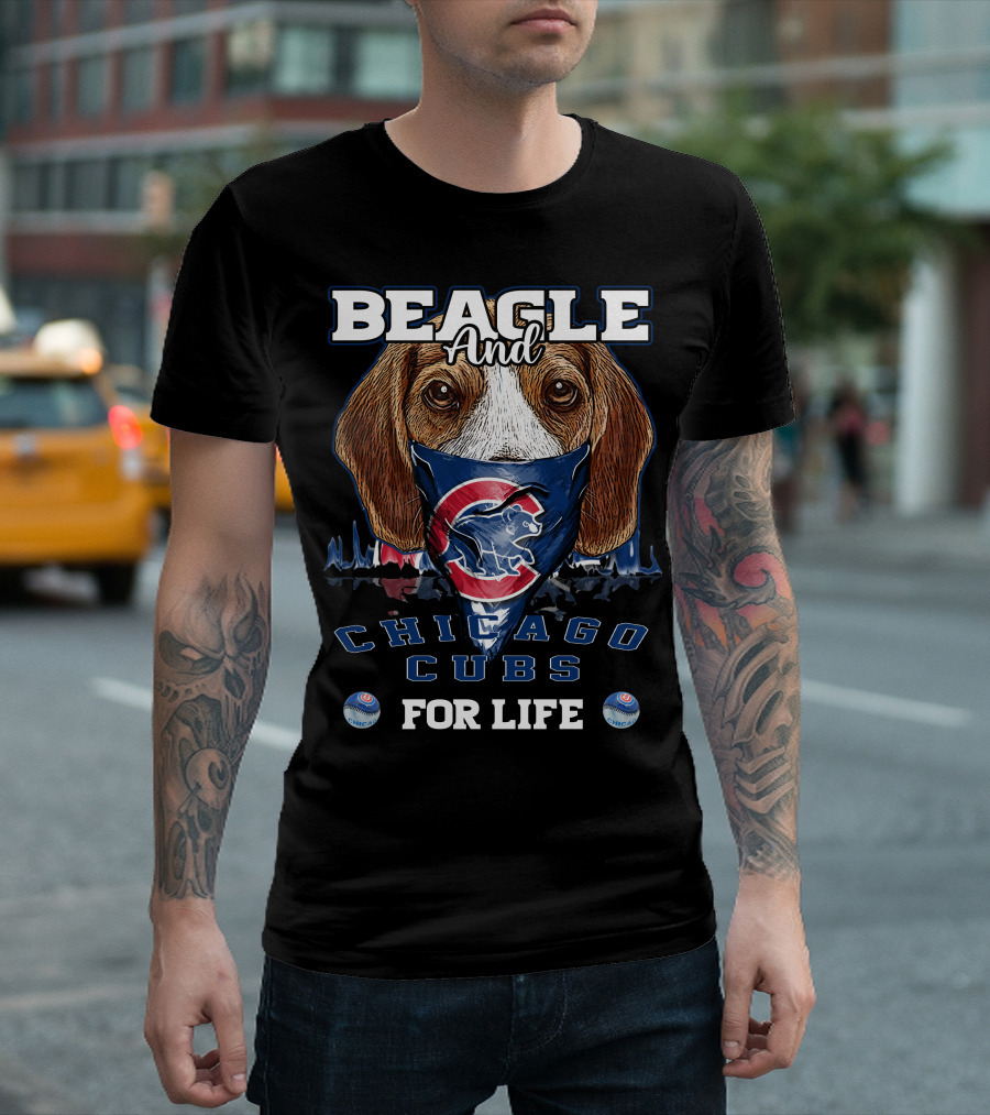Beagle And Chicago Cubs For Life T-Shirt