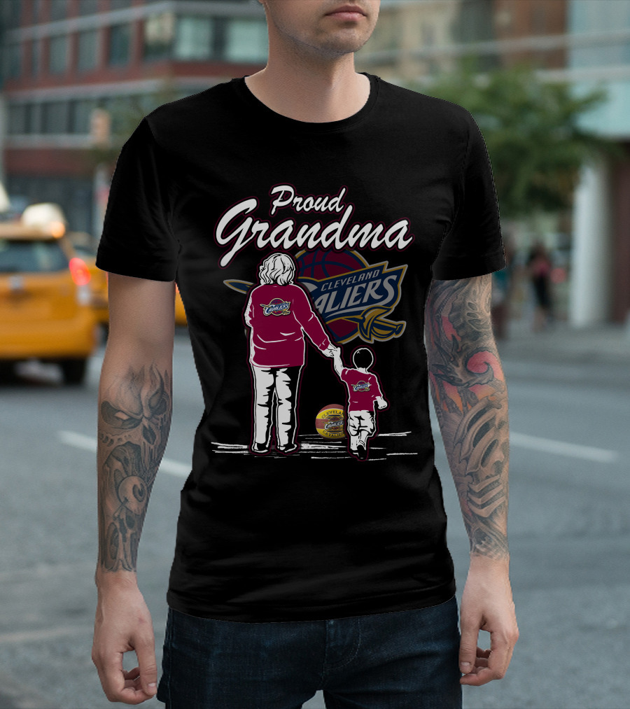 Proud Grandma Cleveland Cavaliers Family Loyalty T-Shirt