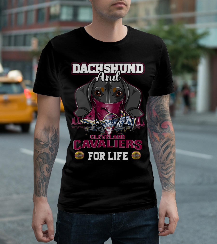 Dachshund and Cleveland Cavaliers for Life T-Shirt