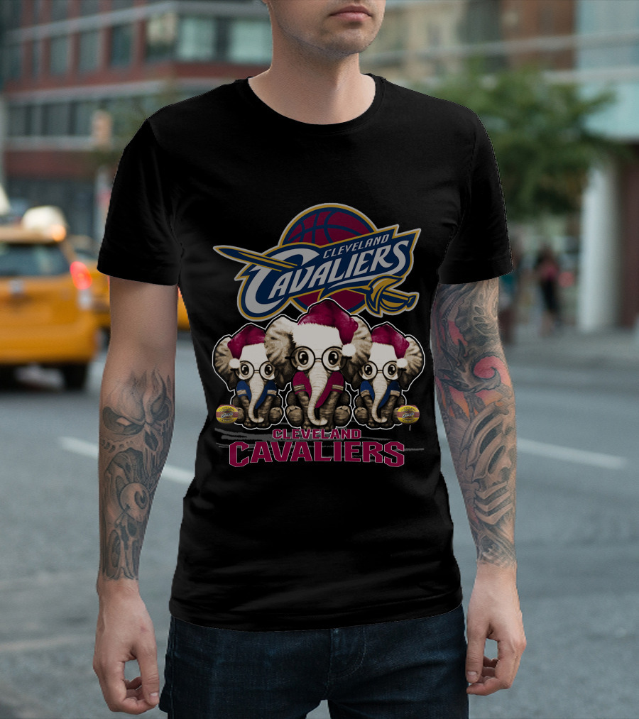 Cleveland Cavaliers Christmas Elephants T-Shirt