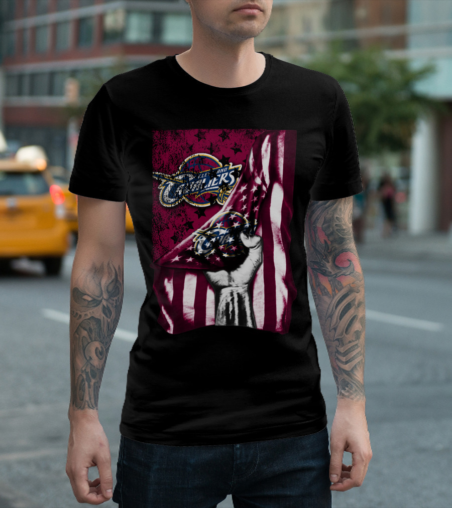 Cleveland Cavaliers Star-Spangled Banner Imagery with Classic T-Shirt