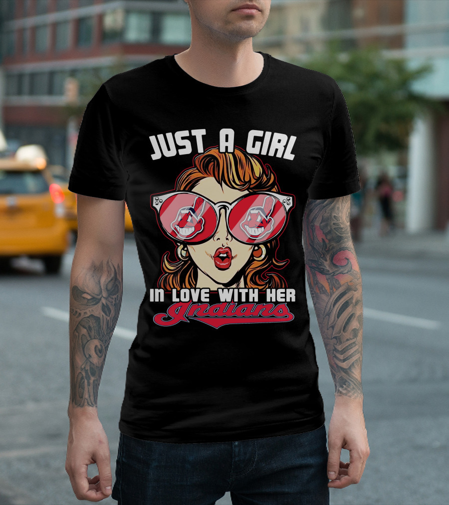 Just a Girl in Love with Her Indians T-Shirt