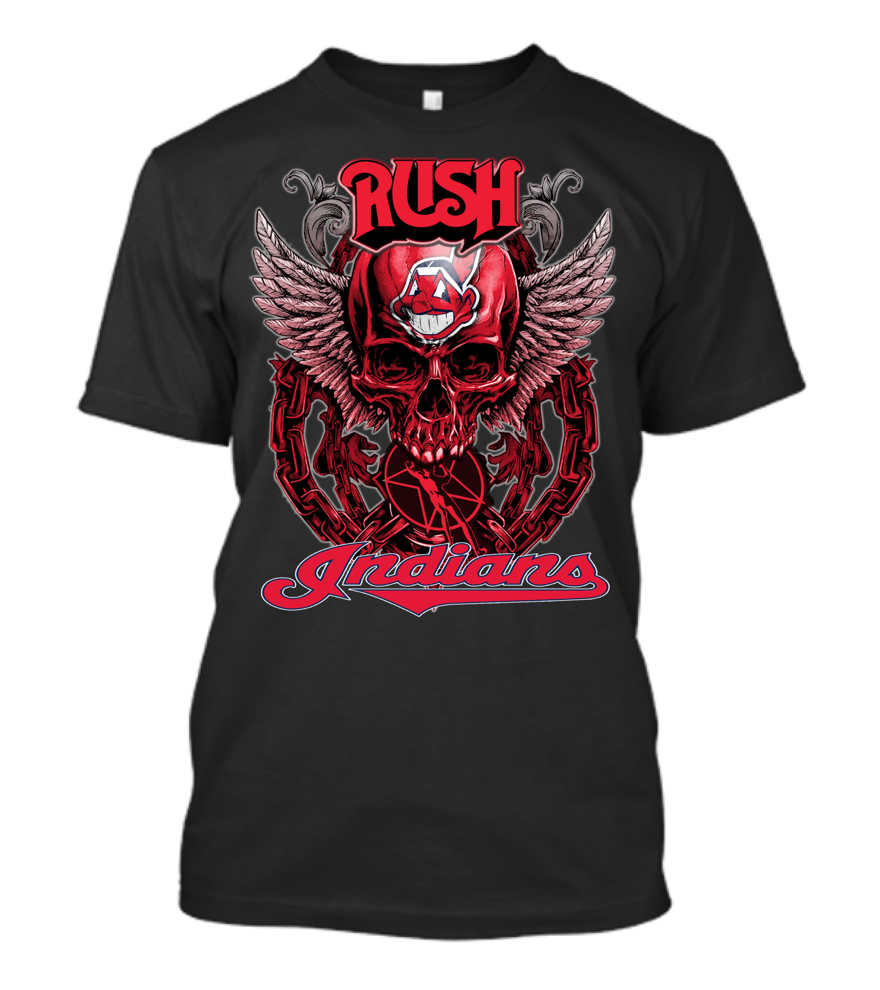 Rush Indians Skull Wings T-Shirt
