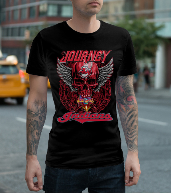 Journey Indians Skull Winged T-Shirt