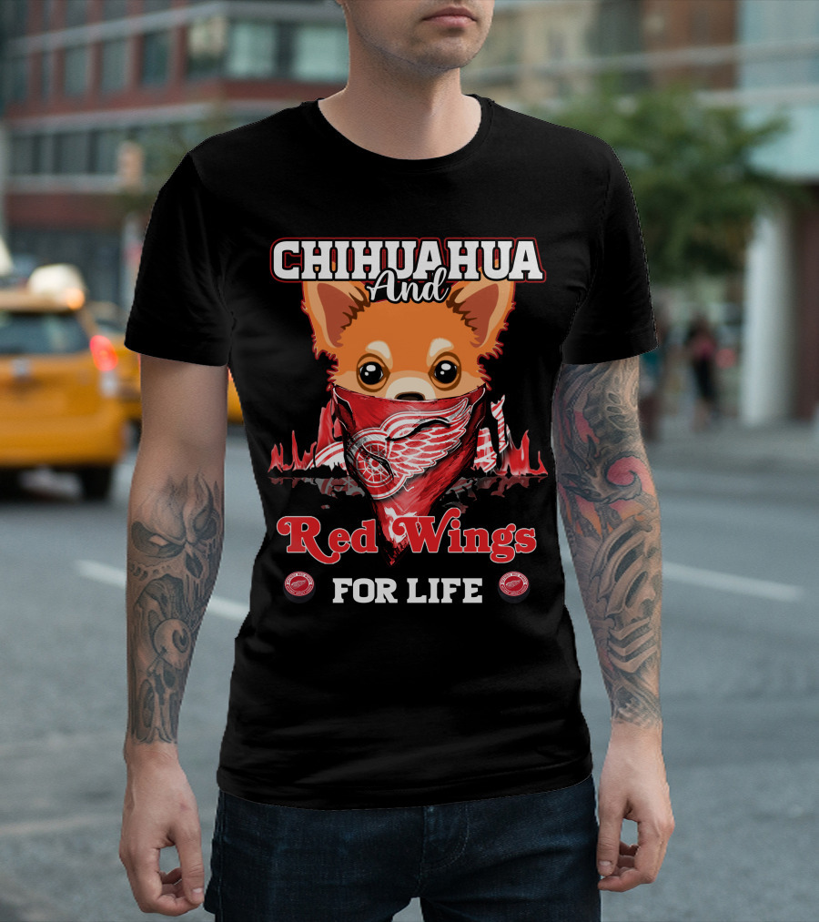 Chihuahua And Red Wings For Life T-Shirt