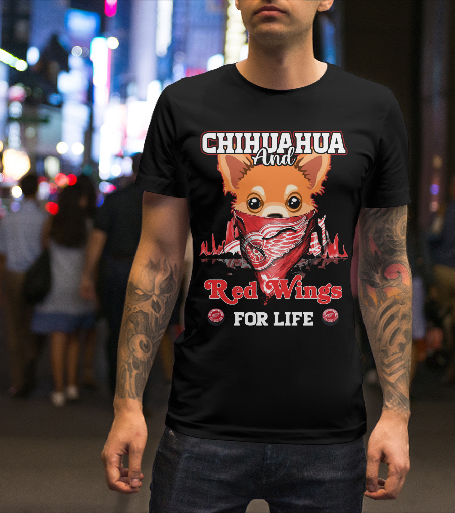 Chihuahua And Red Wings For Life T-Shirt