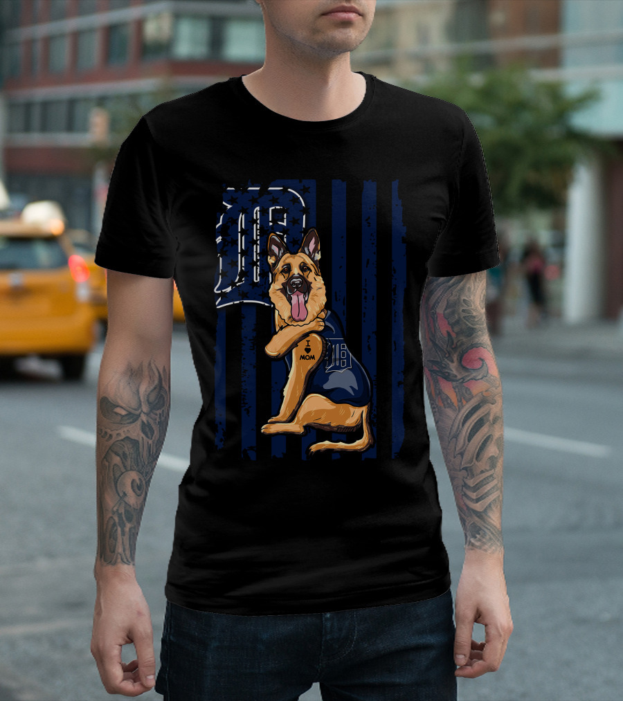 German Shepherd I Mom Detroit Tigers T-Shirt