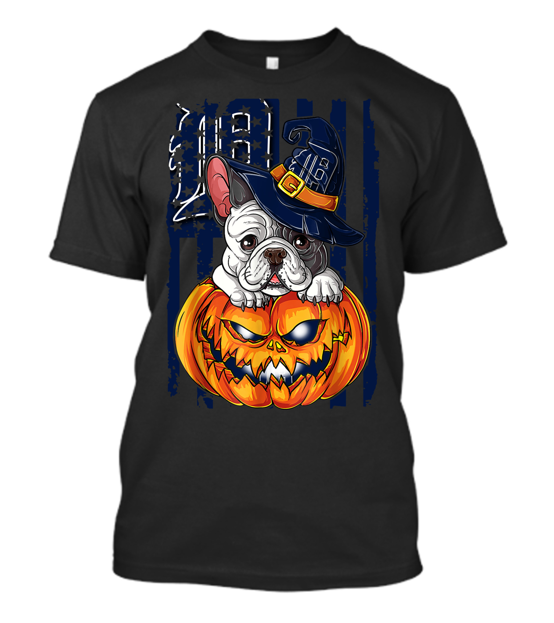 Hlw Bulldog Detroit Tigers Halloween Pumpkin T-Shirt