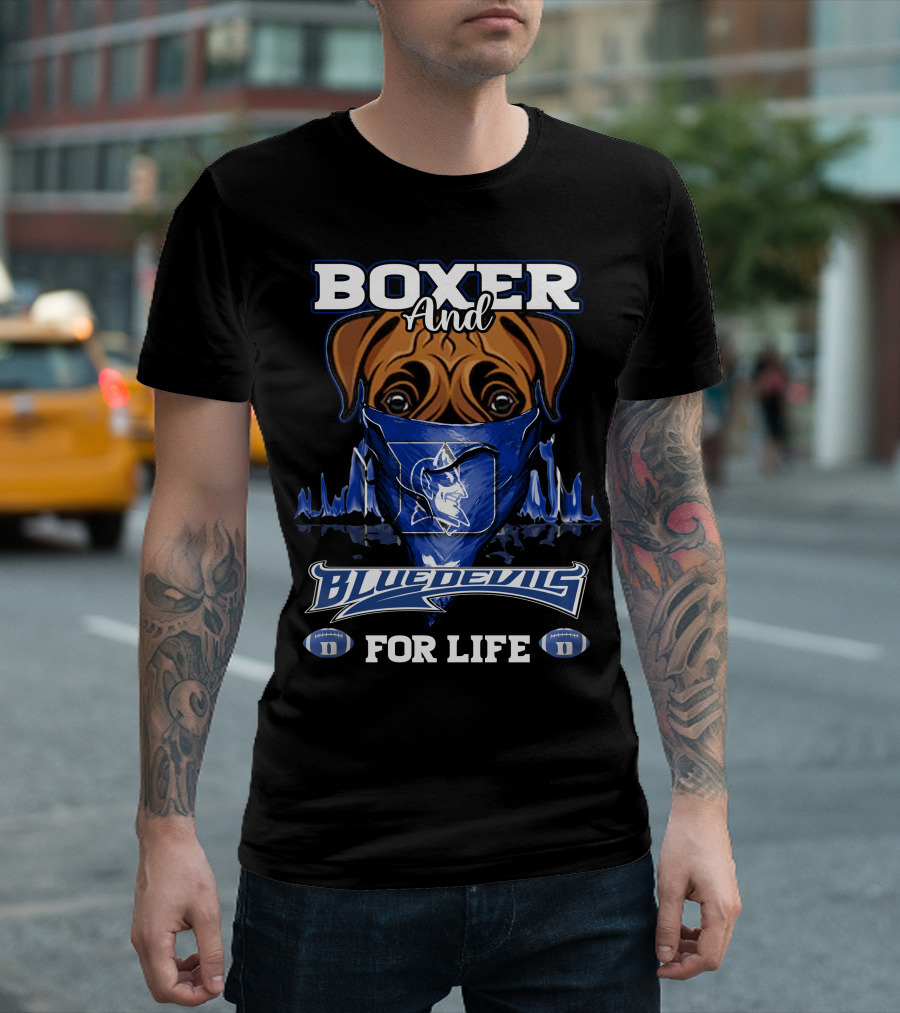 Boxer And Duke Blue Devils For Life T-Shirt