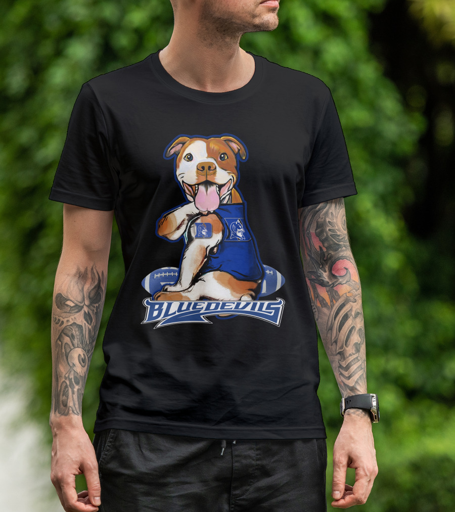 Pittbull Blue Devils Football Mascot T-Shirt