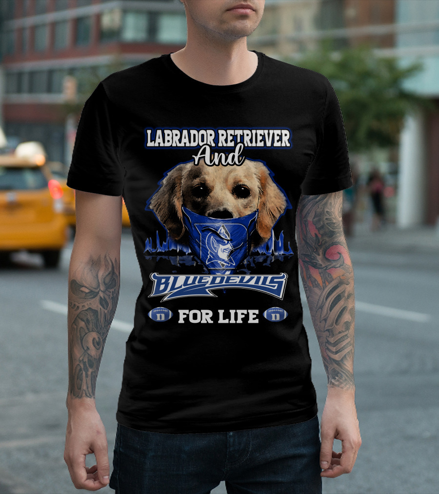 Labrador Retriever And Blue Devils For Life T-Shirt
