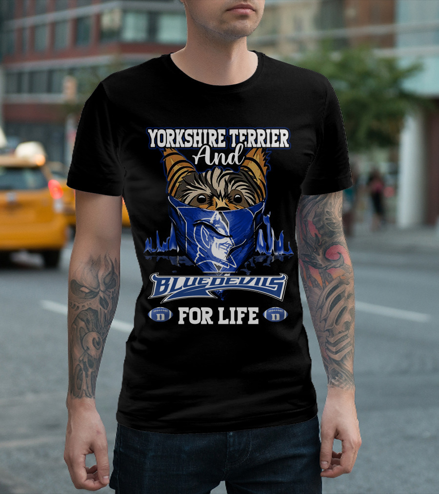 Yorkshire Terrier and Blue Devils for Life T-Shirt