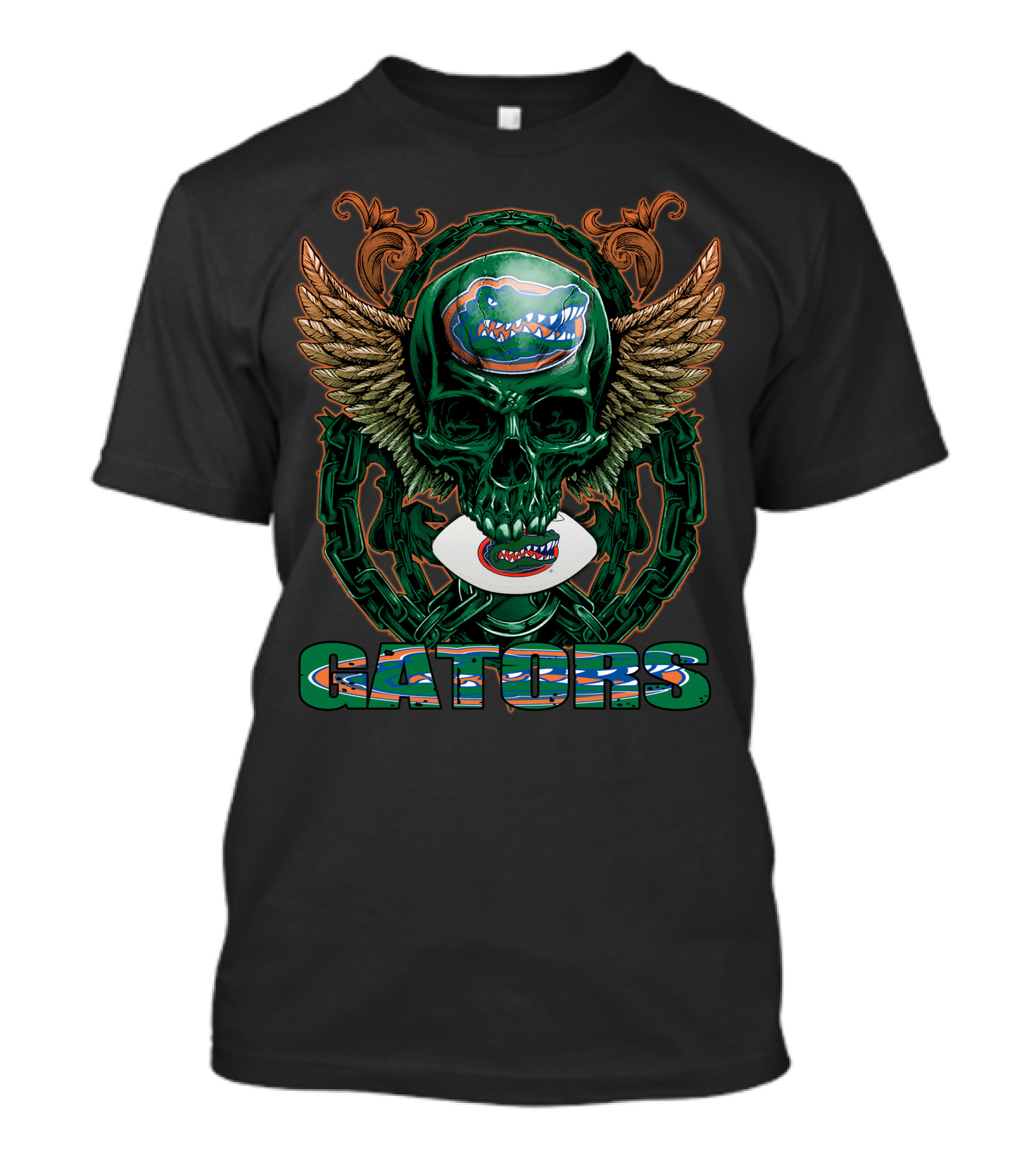 Gators Skullfb Winged Emblem Florida Gators T-Shirt