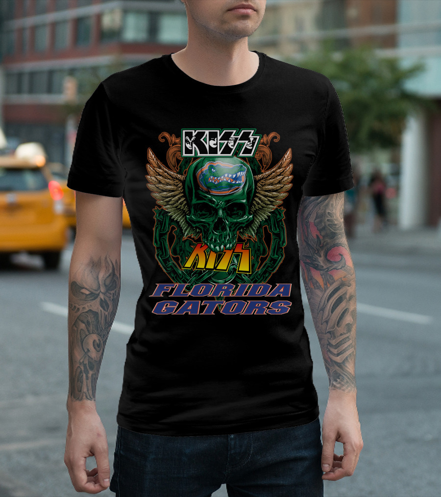 Kiss Florida Gators Skull Winged T-Shirt