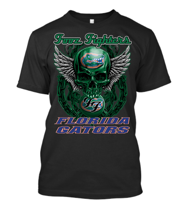 Foo Fighters Florida Gators Skull Wings T-Shirt