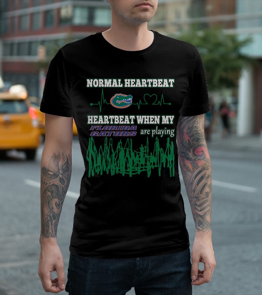 Normal Heartbeat Florida Gators Heartbeat When My Florida Gators Are Playing T-Shirt