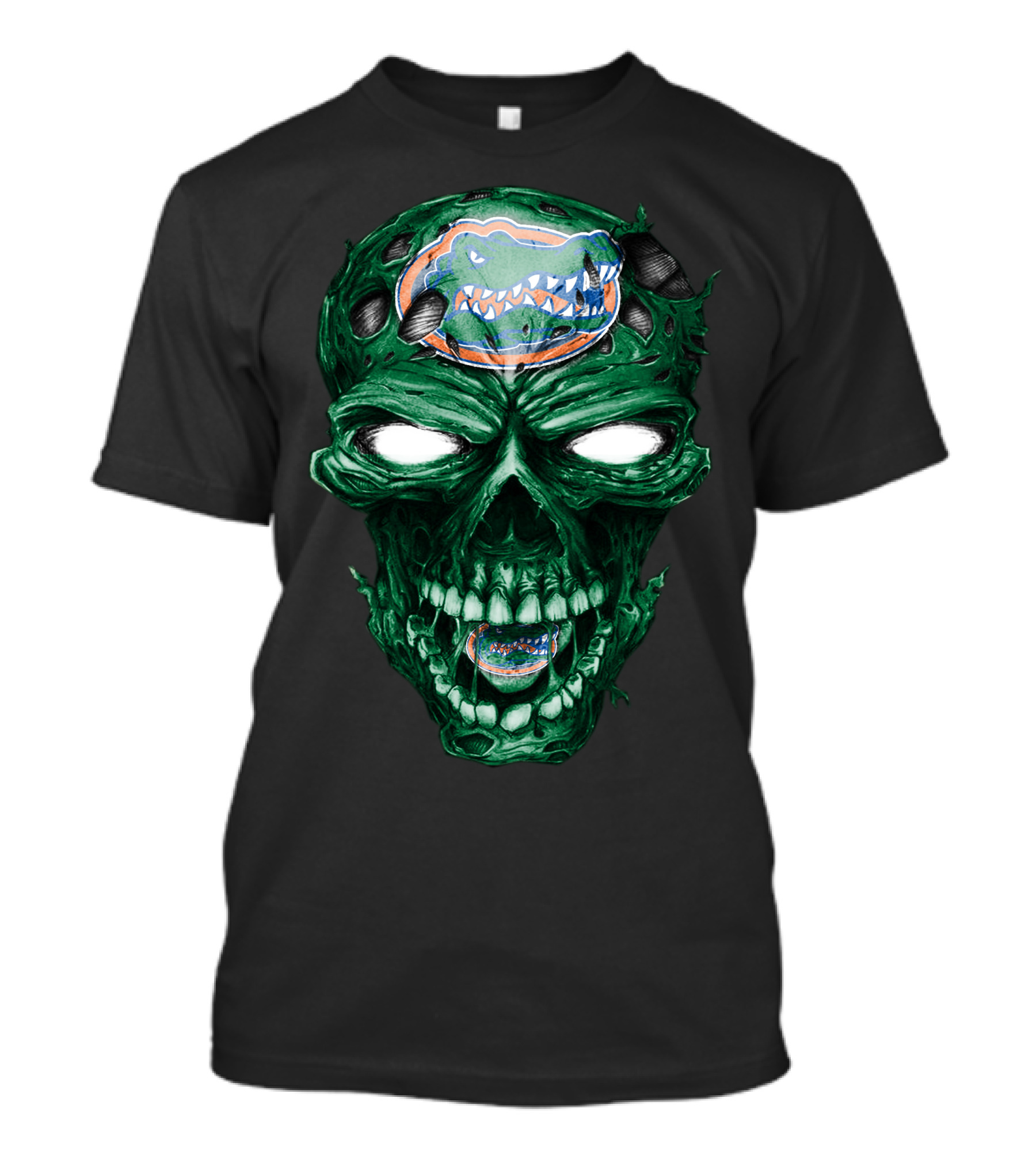 Skull Florida Gators Logo Zombie Face T-Shirt