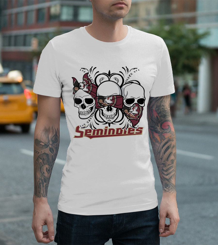 Seminoles 3 Skull Florida State T-Shirt