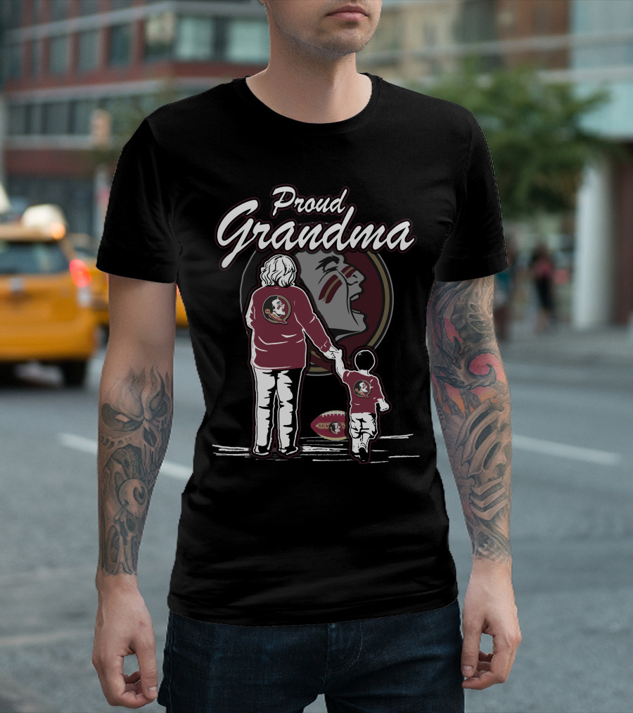 Proud Grandma Florida State Seminoles Fan Football Family Moment T-Shirt