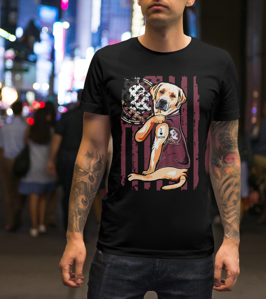 I Love Mom Labrador Retriever Florida State Seminoles T-Shirt