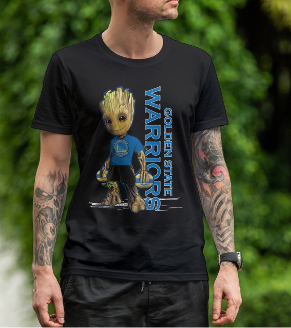 Groot With Basketballs Golden State Warriors Team Spirit T-Shirt