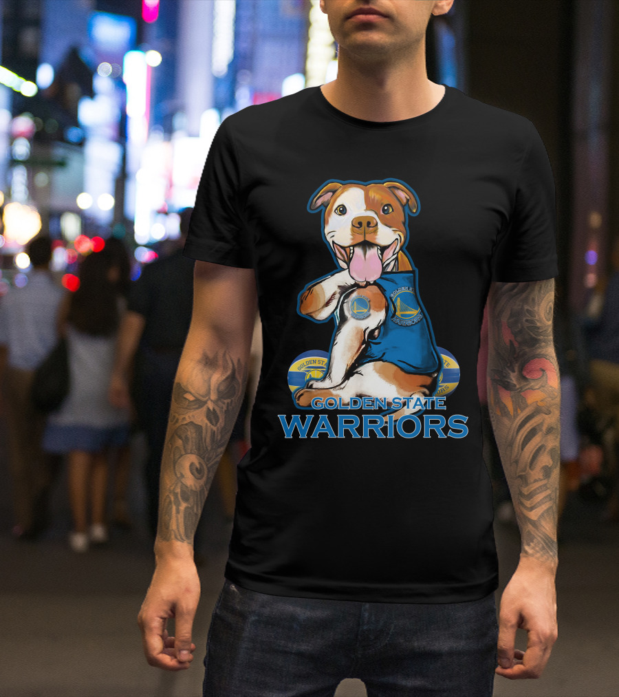 Golden State Warriors Pitbull Basketball Fan T-Shirt