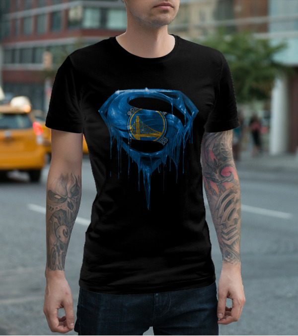 Golden State Warriors S Logo Superhero Drip T-Shirt