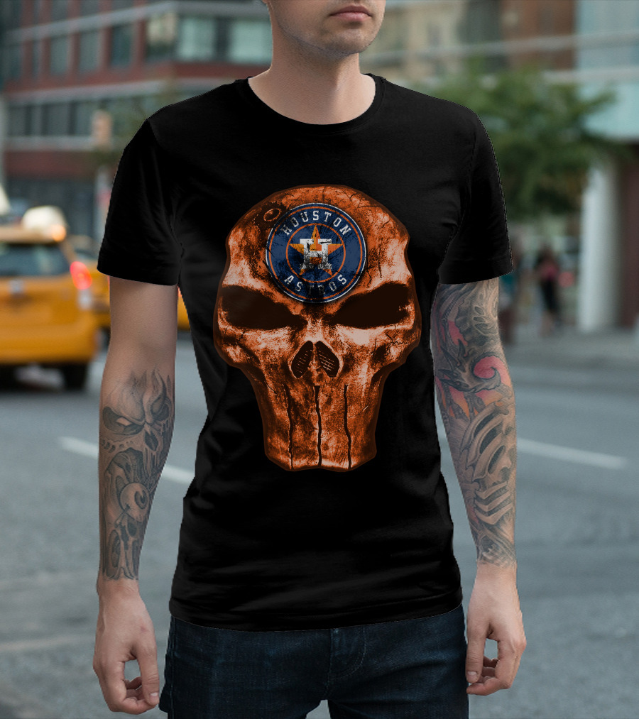 Houston Astros Skull T-Shirt