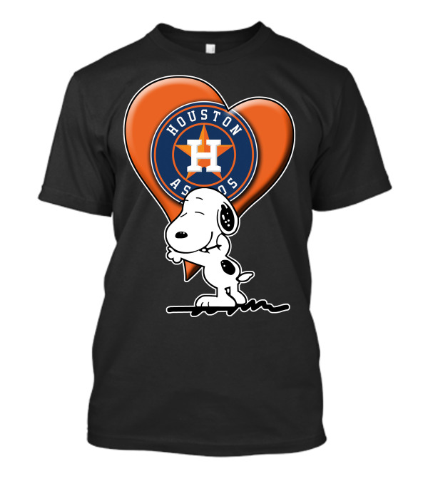 Snoopy Hugging Houston Astros Heart T-Shirt