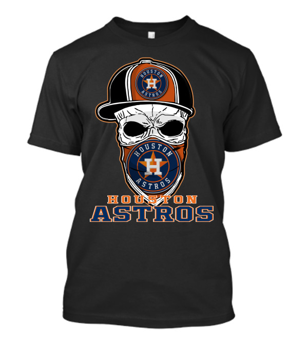 Houston Astros Skull Hat T-Shirt