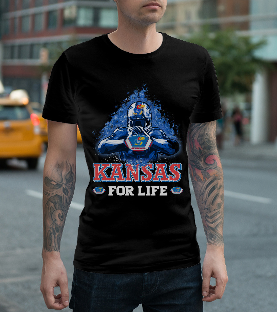 Kansas Jayhawks Football For Life T-Shirt