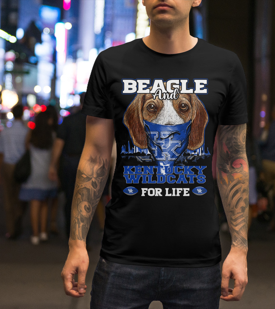 Beagle And Kentucky Wildcats For Life T-Shirt