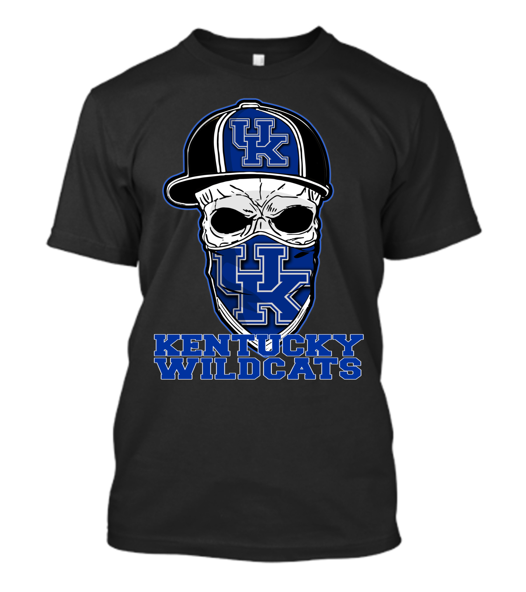 Kentucky Wildcats Skull Hat UK T-Shirt