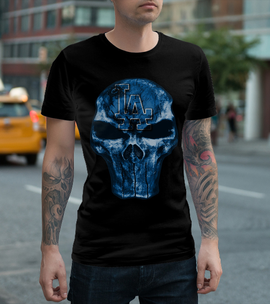 LA Skull Los Angeles Dodgers T-Shirt