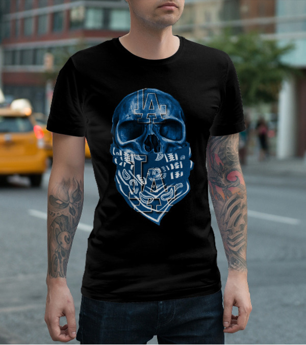 LA Dodgers Skull Bandana T-Shirt