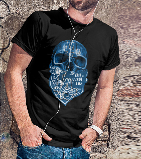 LA Dodgers Skull Bandana T-Shirt