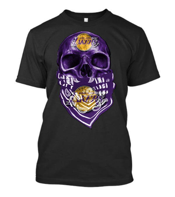 Los Angeles Lakers Skull Bandana NBA T-Shirt