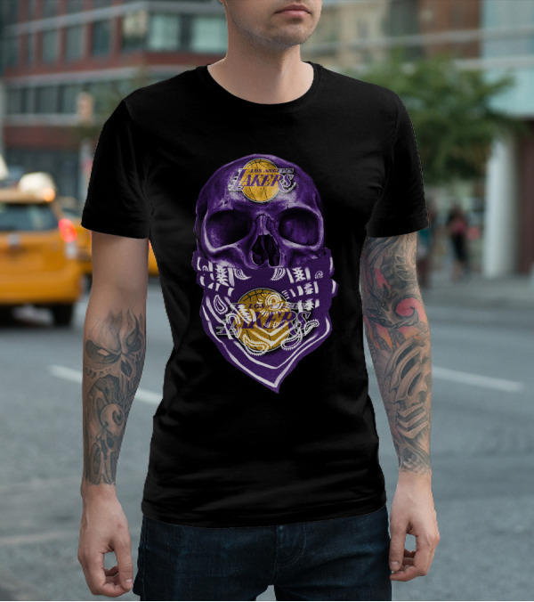 Los Angeles Lakers Skull Bandana NBA T-Shirt