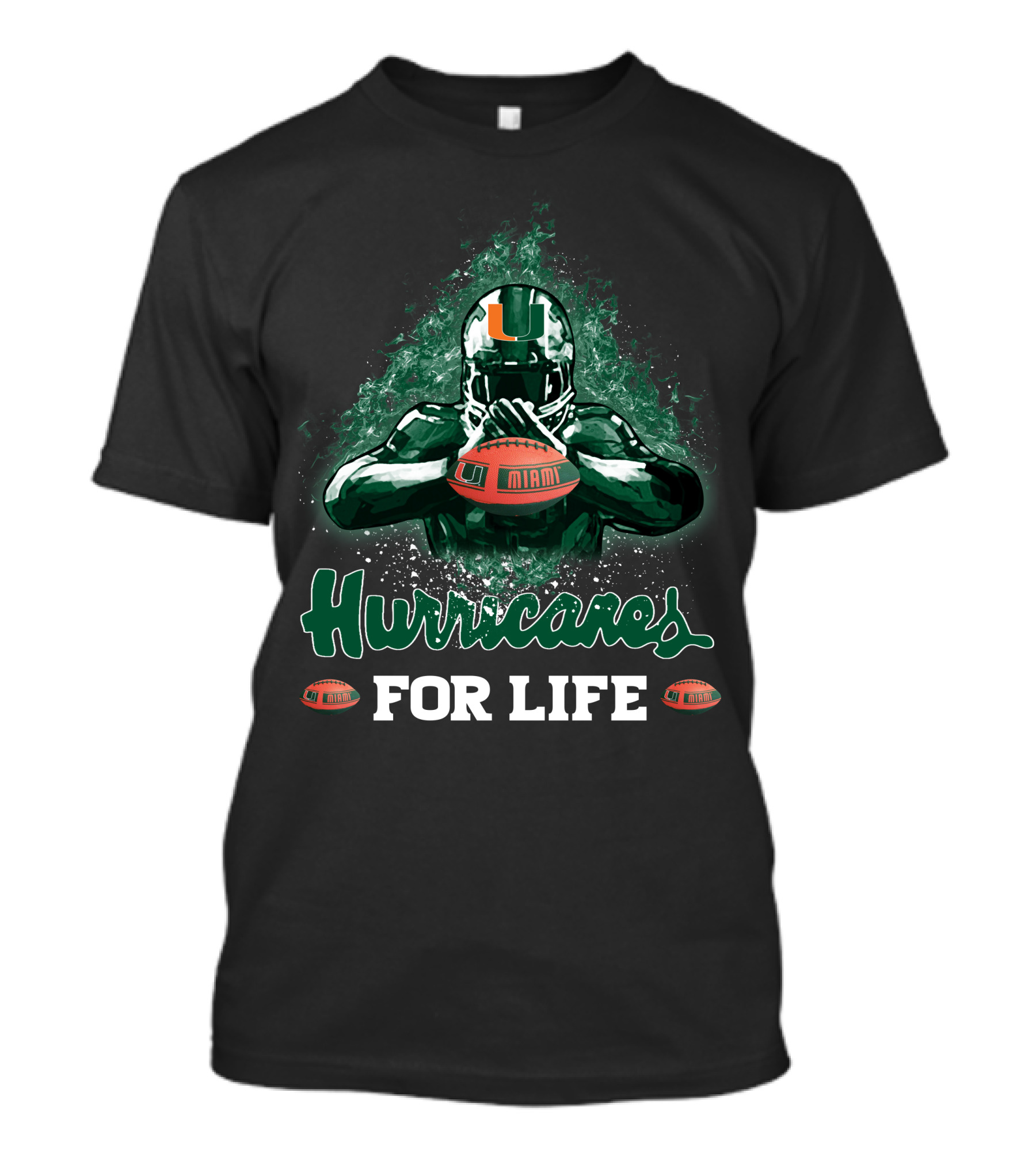 Hurricanes For Life Miami Football T-Shirt