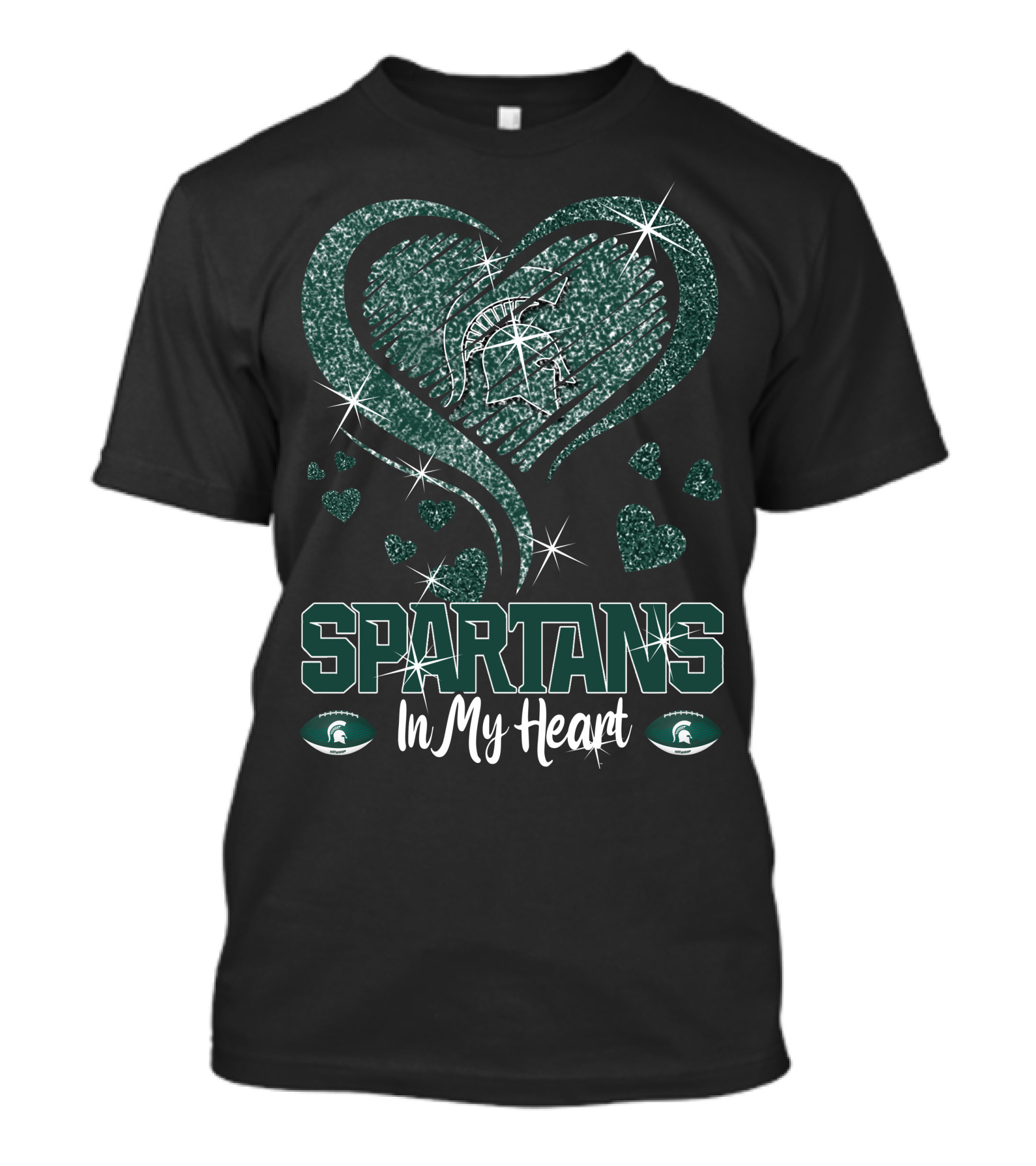 Spartans In My Heart Michigan State Spartans T-Shirt